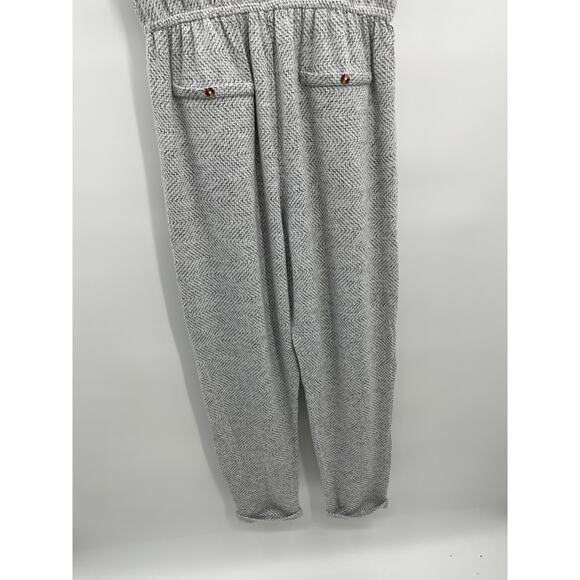 TruSelf Womens Soft Stretchy Vneck One Piece Jumpsuit Heather Gray XL NEW Pocket - Picture 12 of 14